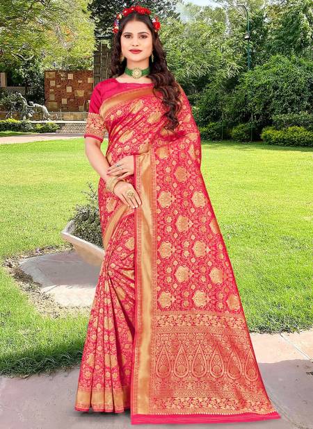 1007 Santraj Festive Wear Designer Heavy Silk Saree Collection 1007-Pink